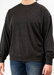 Women's Crew Sweatshirt - 100% Merino Wool, Slate Grey (SECOND) by Merino 365 NZ