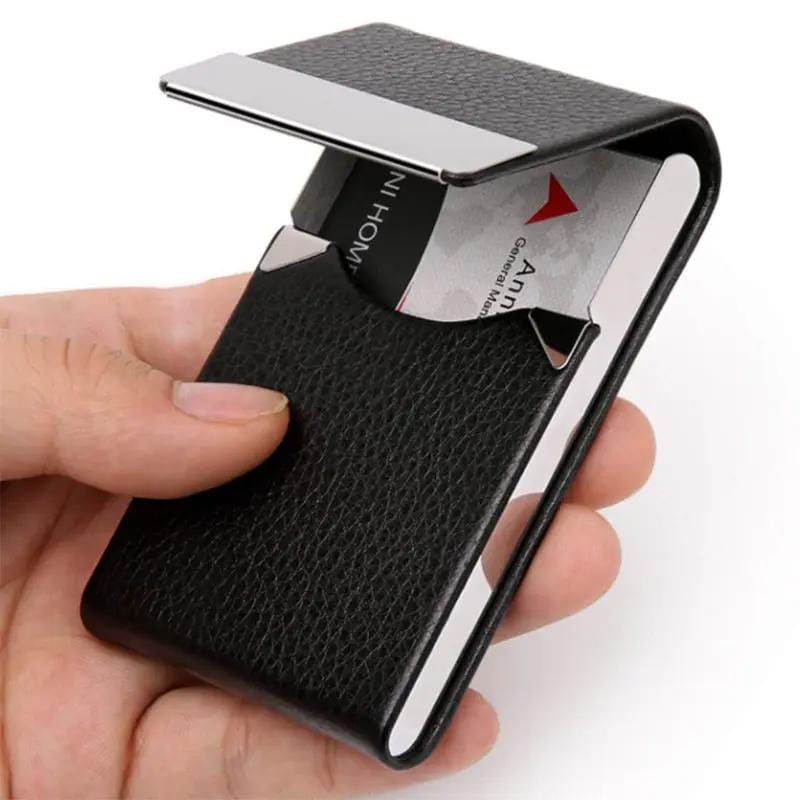 g8buynz g8buynz Professional Business Card Holder PU Leather Business Card Case Black Professional Business Card Holder PU Leather Business Card Case Black