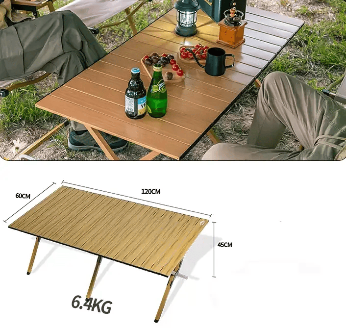 Portable Outdoor Folding Table – Egg Roll Style, 120cm LFRD5648 by ECOTREK
