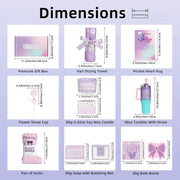 Purple Theme Aroma Candle Bath Gift Box by Poppy Gifts