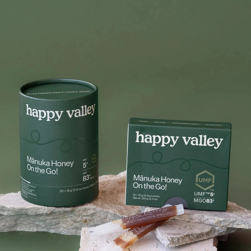 Honey Packets - On the Go UMF 5+ Manuka Honey Sticks by Happy Valley Honey