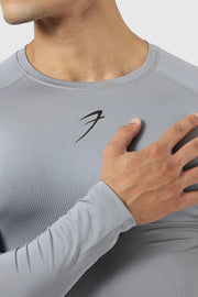 Compression Fullsleeves T-shirt Sea Grey by Fuaark Nz