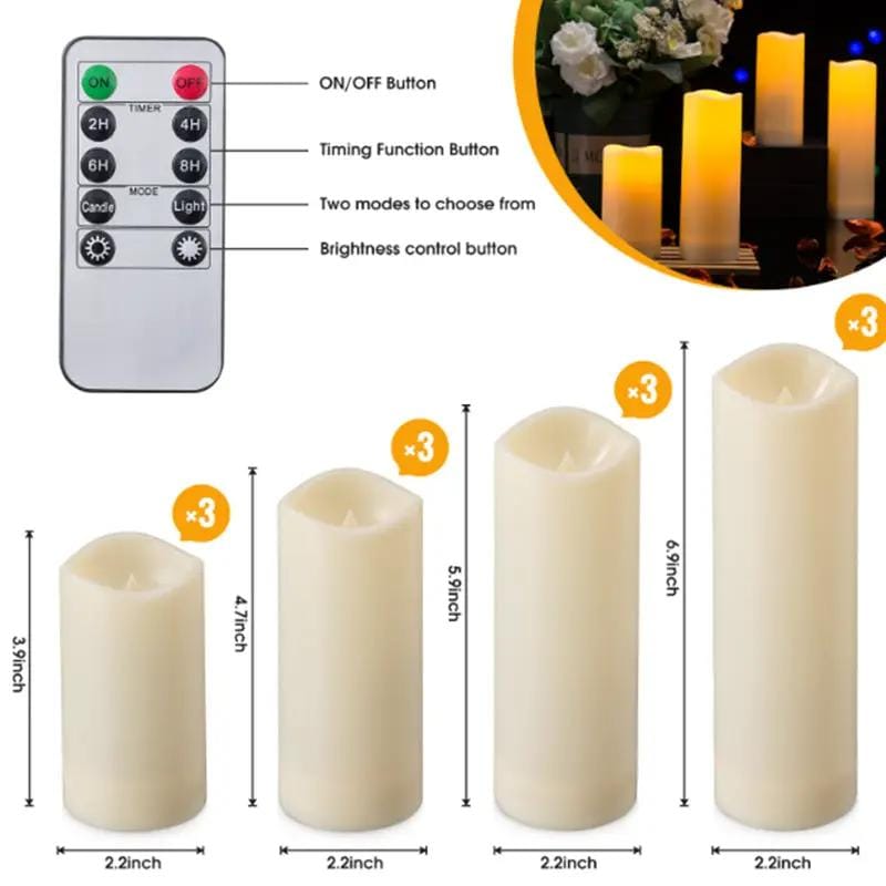 g8buynz g8buynz 12pcs Flameless  LED Candles Outdoor Indoor Battery Operated with 2pcs Remotes 12pcs Flameless  LED Candles Outdoor Indoor Battery Operated with 2pcs Remotes