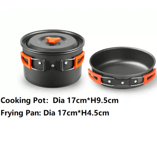 ECOTREK cookware Outdoor Cookware Set - Camping Cookware Ideal for 2-3 people BY30110 Outdoor Cookware Set - Camping Cookware Ideal for 2-3 people BY30110