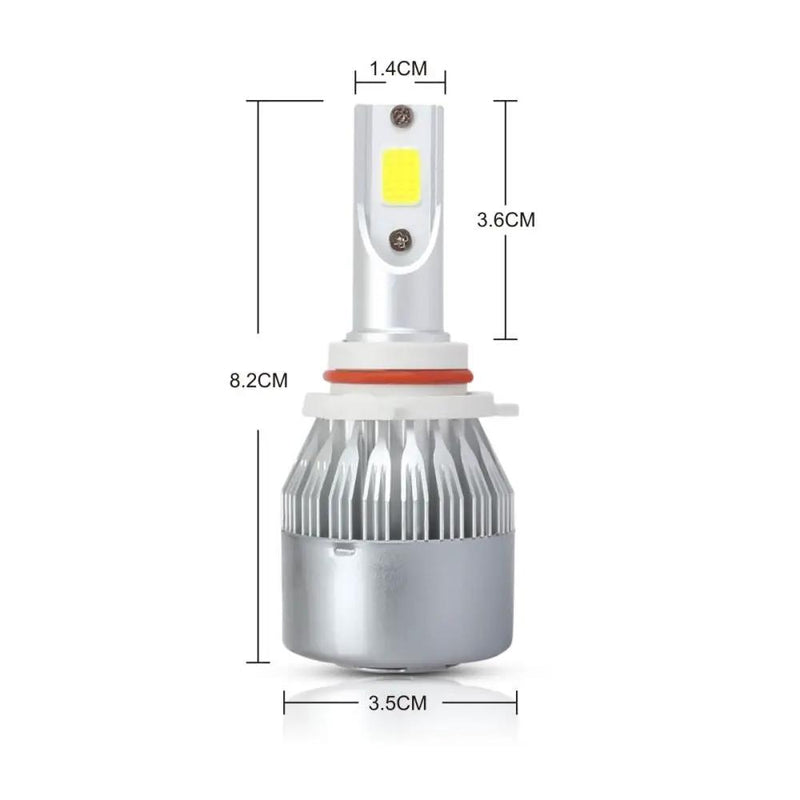 9006 Car Headlight LED Bulb 1 Pair 8000LM 35W Waterproof by salelink.co.nz