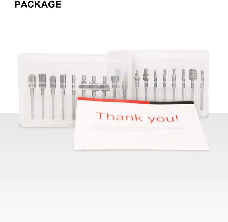 10pcs HSS Router Bits + 10pcs Rotary Bits by salelink.co.nz
