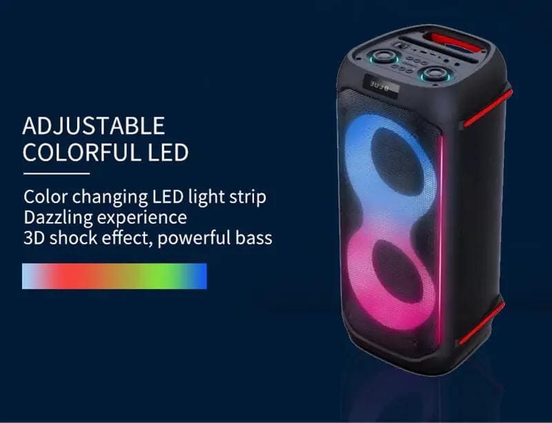 Kiwi Grab Kiwi Grab Bluetooth party speaker with microphone 2 x 6.5″ bass Partybox 610 Bluetooth party speaker with microphone 2 x 6.5″ bass Partybox 610