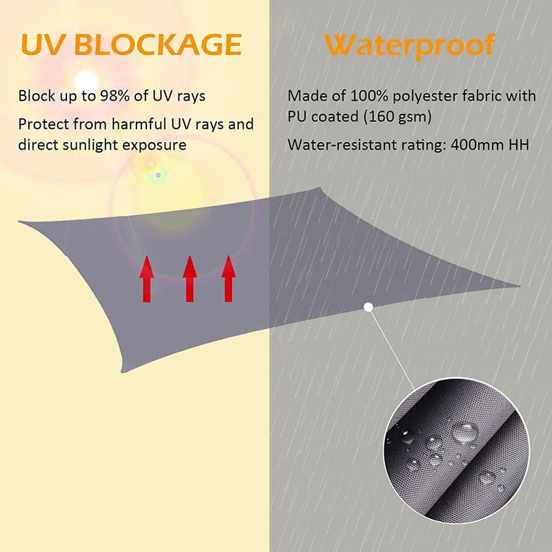 Water-resistant Shade Sail Rectangle 3x4m by salelink.co.nz