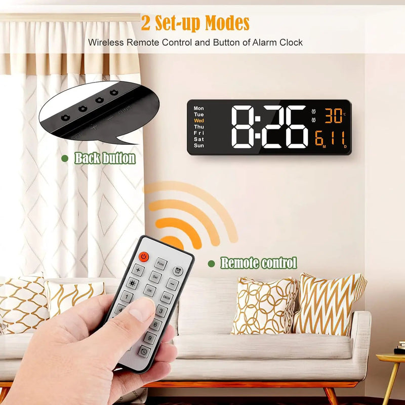 Digital Wall Clock Large by salelink.co.nz