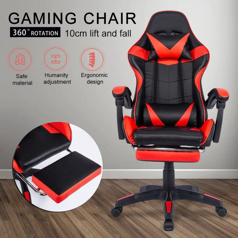 Gaming Chair Office Chair all black by salelink.co.nz