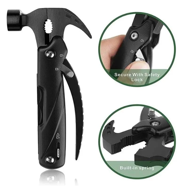 g8buynz Multitool-12 in 1 Camping Tools with Mini Hammer Multitool-12 in 1 Camping Tools with Mini Hammer