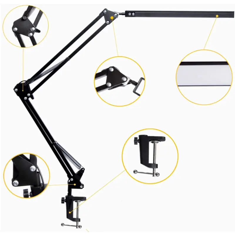 g8buynz g8buynz Swing Arm LED Desk Lamp with Clamp 3 Color Modes 10 Brightness Levels Black Swing Arm LED Desk Lamp with Clamp 3 Color Modes 10 Brightness Levels Black