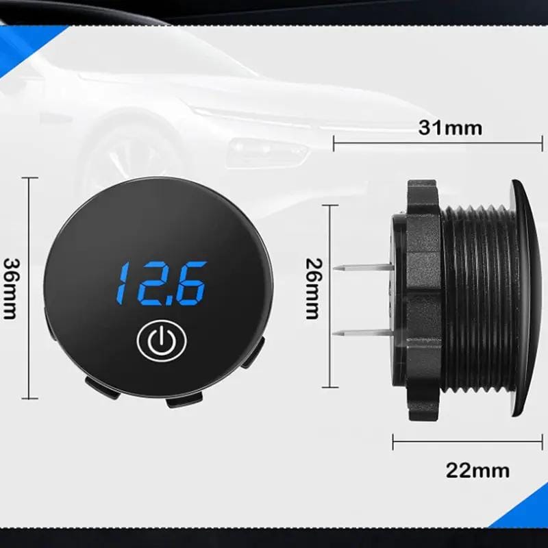 g8buynz g8buynz DC 5-48V Car LED Display Voltmeter Waterproof Digital Voltage Gauge Meter DC 5-48V Car LED Display Voltmeter Waterproof Digital Voltage Gauge Meter