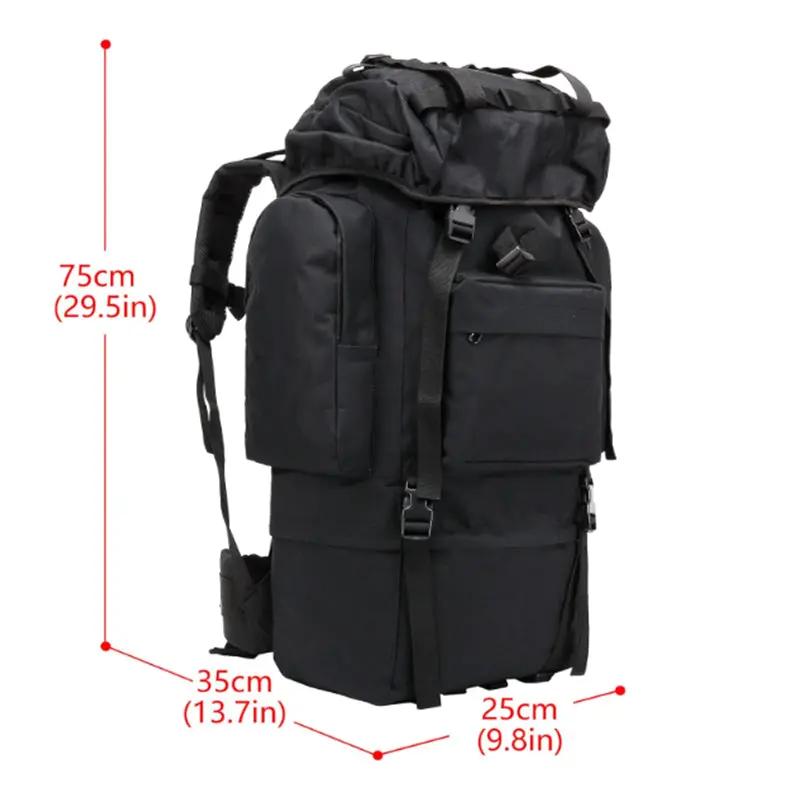 75L Hiking Tactical Backpack Large Survival Hunting Waterproof Backpack M... B by g8buynz
