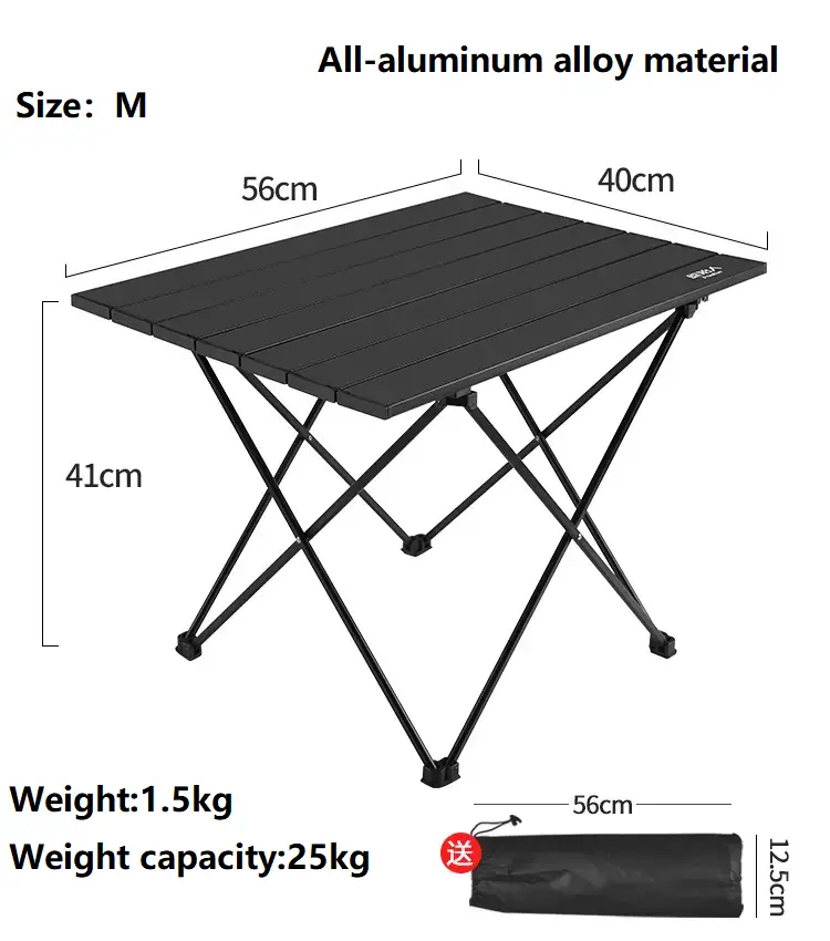 Ecotrek Aluminum Alloy Roll-Up Camping Table - PRI10116 by ECOTREK