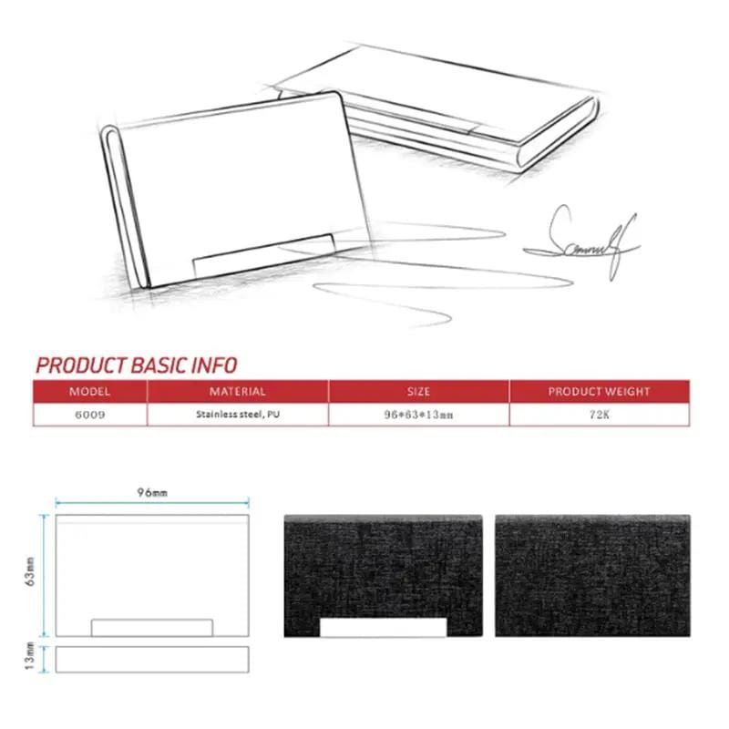 g8buynz g8buynz Horizonal PU Leather Business Card Holder Black Set B Horizonal PU Leather Business Card Holder Black Set B