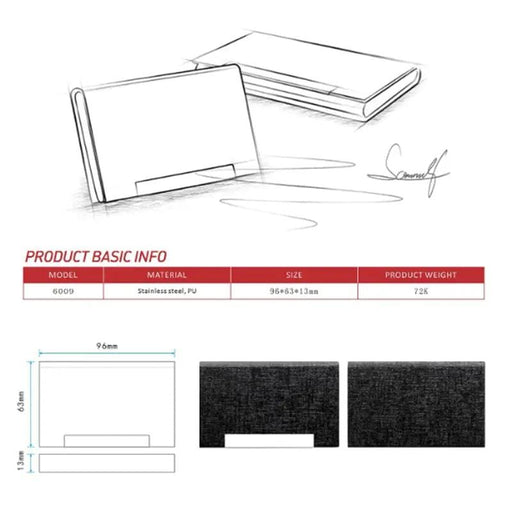 g8buynz g8buynz Horizonal PU Leather Business Card Holder Black Set B Horizonal PU Leather Business Card Holder Black Set B