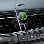 25W Qi2 Wireless Charging Phone Holder for Air Vent, with Active Cooling, Ambient Light (D61) by BroDeals