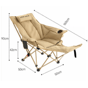 Urban Wave Premium Reclining Camping Chair with Footrest YQ1449 by ECOTREK