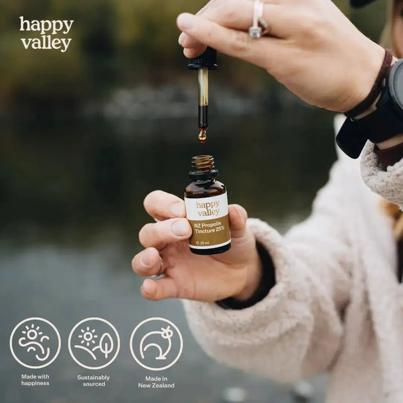 NZ Propolis Tincture 25% by Happy Valley Honey
