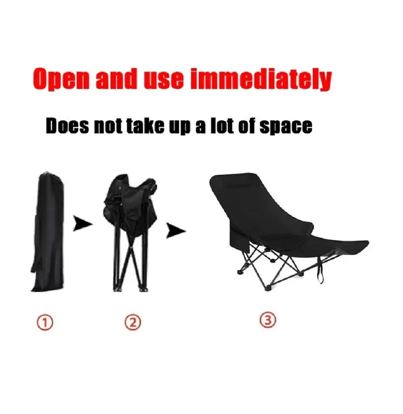 Adjustable Folding Chair with Footrest – 3 Recline Positions TMD7269 by ECOTREK