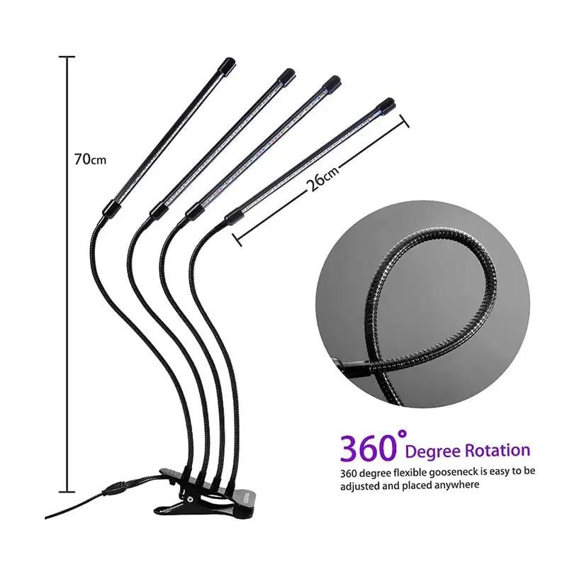 g8buynz g8buynz Grow Lights for Indoor Plants, Full Spectrum Led Plant Light with Timer Clip on Grow Lights for Indoor Plants, Full Spectrum Led Plant Light with Timer Clip on