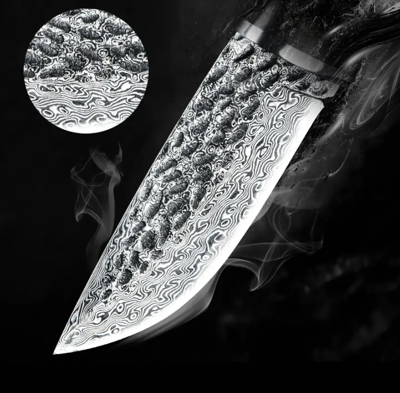 Damascus Steel Tactical Knife with High Hardness by Mead's Supply & Equipment Outfitters limited