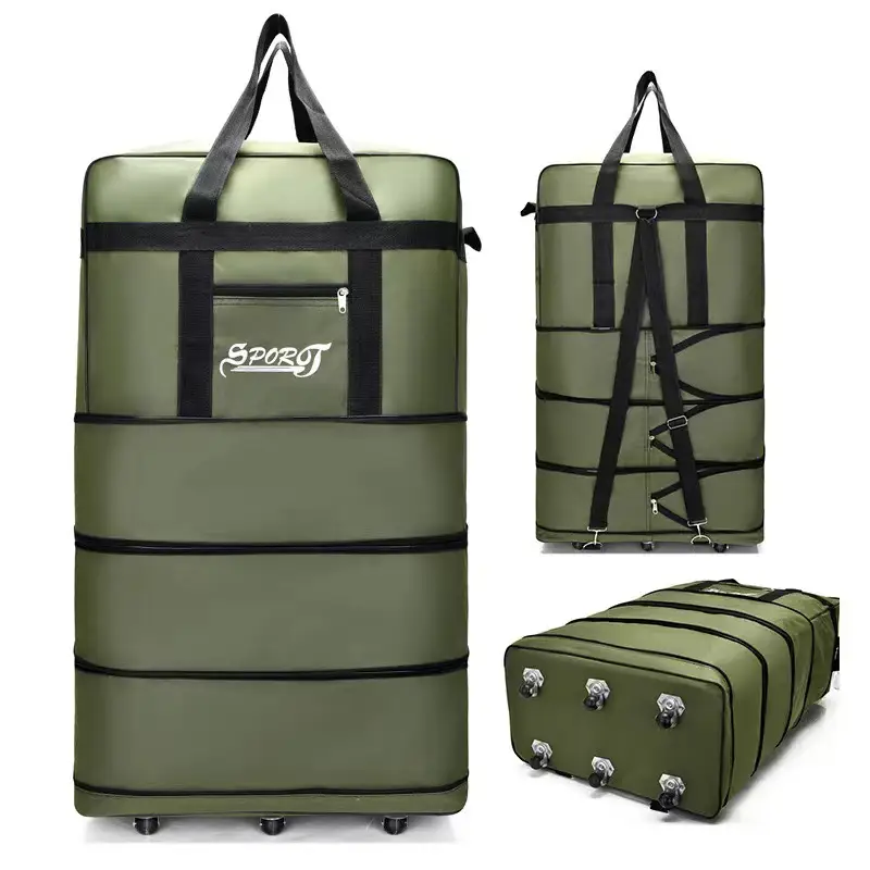 Expandable Extra-Large Travel Duffel Bag with Wheels – Waterproof & Lightweight (6 Wheels) BGMF7155 by ECOTREK