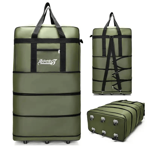 ECOTREK Storage Bag Expandable Extra-Large Travel Duffel Bag with Wheels – Waterproof & Lightweight (6 Wheels) BGMF7155 Expandable Extra-Large Travel Duffel Bag with Wheels – Waterproof & Lightweight (6 Wheels) BGMF7155