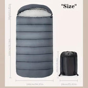 Large Rectangular Sleeping Bag – 230 x 100 cm, Ideal for Camping, Hiking, Picnic & Outdoor Use LCF61636 by ECOTREK