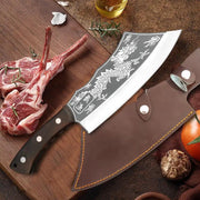 Forged Dragon Pattern Firewood Tree Cutter Agricultural Outdoor Bamboo Cutting Machete Grass Cutting Sickle Household Bone Cutting Cleaver Chopper Sets Of Dragon Slayer Black by China Dropship