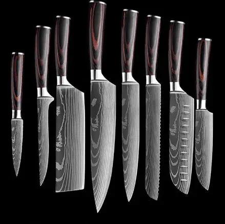 Chef Knives Kitchen Knives Cleaver Slicing Knives 8pcs set by China Dropship