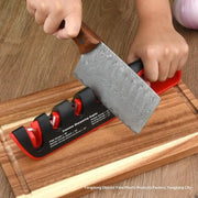 4-in-1 Quick Knife Sharpener Whetstone For The Kitchen black Bagged by China Dropship