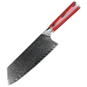 Damascus Steel Chinese Cleaver Household Meat Red by China Dropship