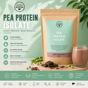 Pea Protein Powder - Chocolate 1kg by Kiwi Nutrition