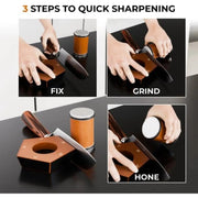 Rolling Knife Sharpener Kit 5 Magnetic Angles 12 Degrees, 15 Degrees, 17 Degrees, 19 Degrees, 22 Degrees. Professional Rolling Knife Sharpening Tool Perfect For Kitchen, Chef, Pocket & Serrated Knives by China Dropship
