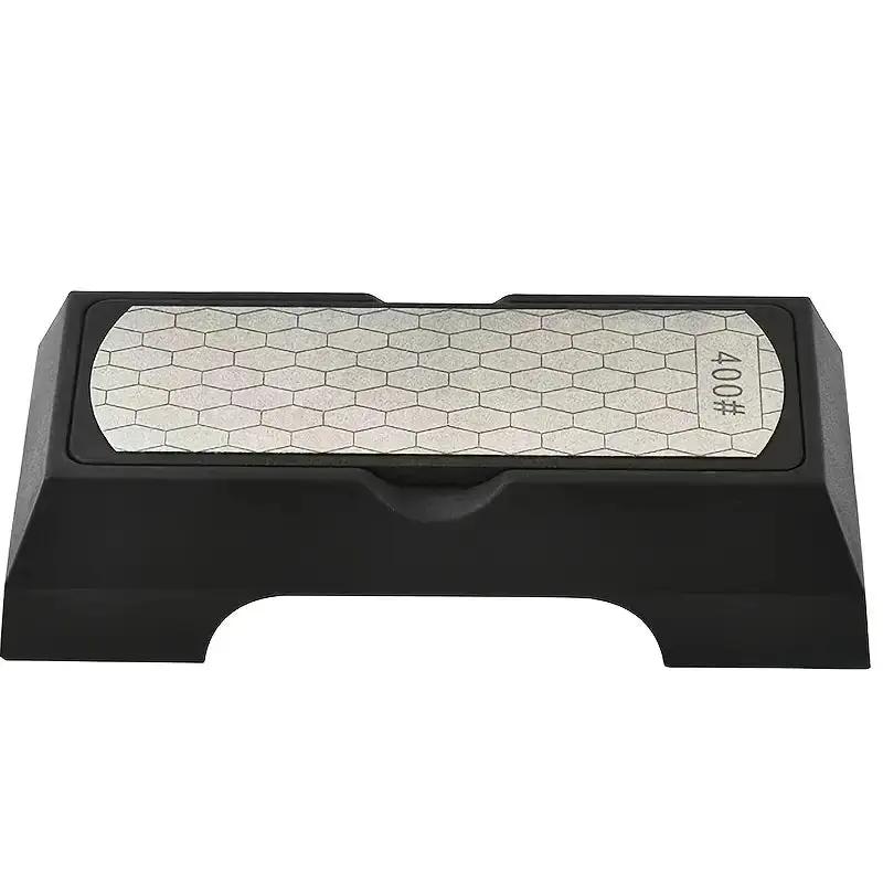 Diamond Double-sided Sharpening Stone 400#/1000# With Coarse And Fine Grit And Non-slip Base - Suitable For Kitchen Knives, Chisels, Axes, And Woodworking Tools, Providing Practical Gifts For The Home - black by China Dropship