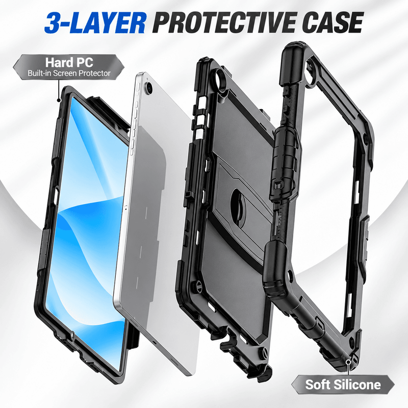 techplus Samsung Galaxy Tab A11 8.7-inch Heavy Duty Rugged Shockproof Silicone Case With Built-in Screen Protector Samsung Galaxy Tab A11 8.7-inch Heavy Duty Rugged Shockproof Silicone Case With Built-in Screen Protector