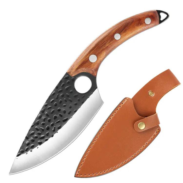 Sharp Black Color Wood Butcher Knife Rosewood handle by China Dropship