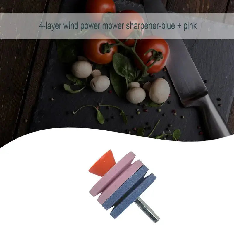 Zendrop Industrial 4 Layer Wind Power Knife Sharpener for Mower Blades Industrial 4 Layer Wind Power Mower Knife Sharpener