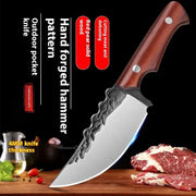 Hand-forged Red Pear Solid Wood Handle Outdoor Camping Handle Meat Knife TIGU31 by China Dropship