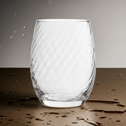 Clear Diagonal Textured Glass Tumbler 420ml by Nest & Stem Homewares