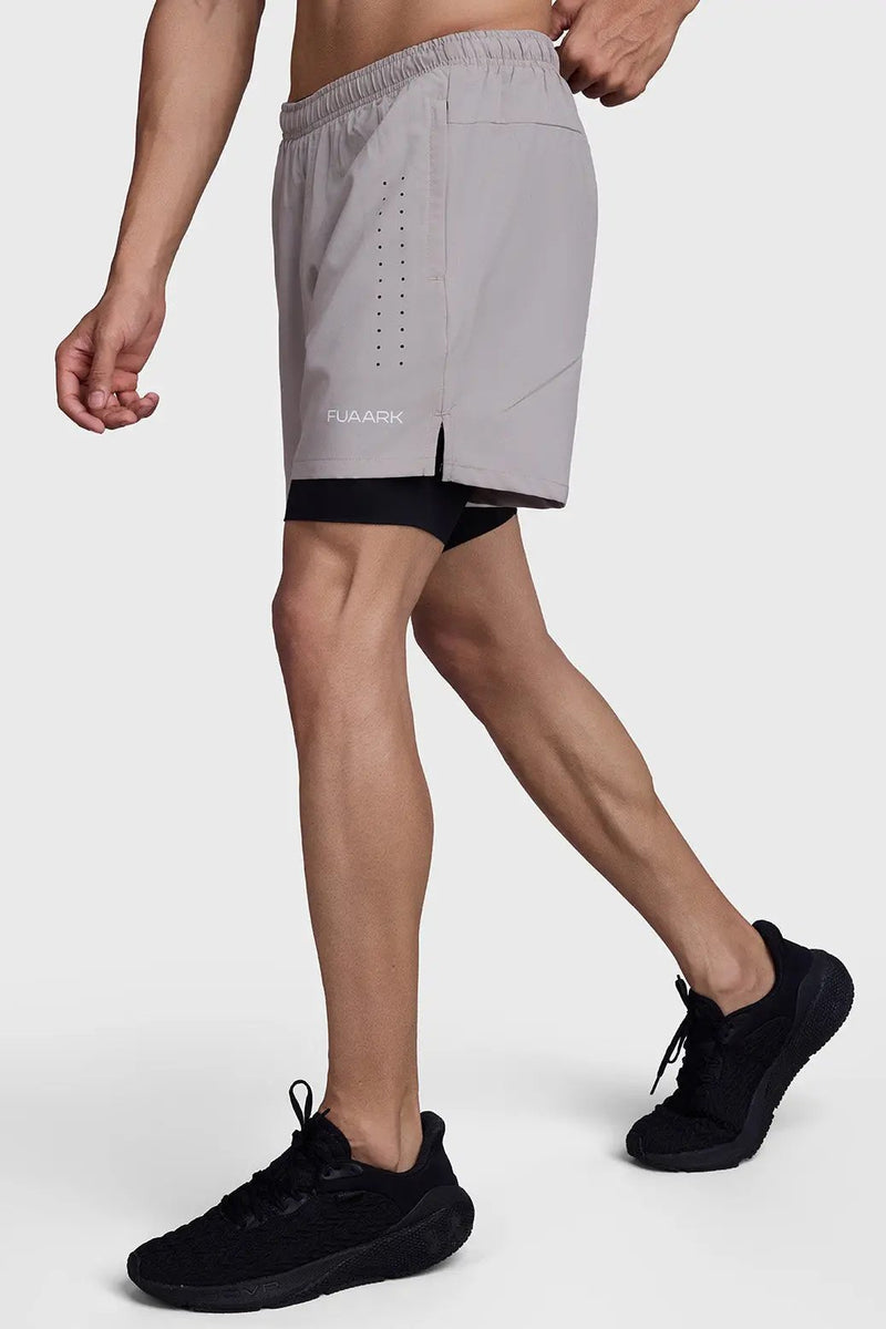 2 in 1 Laser Short Beige/Black by Fuaark Nz