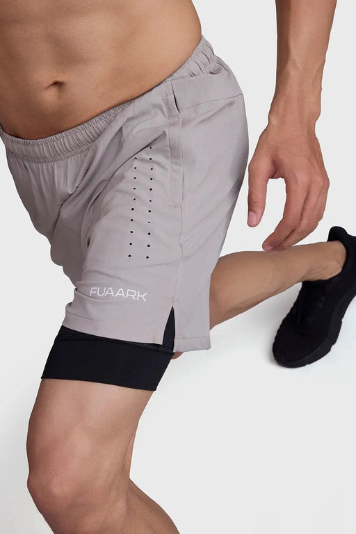 2 in 1 Laser Short Beige/Black by Fuaark Nz