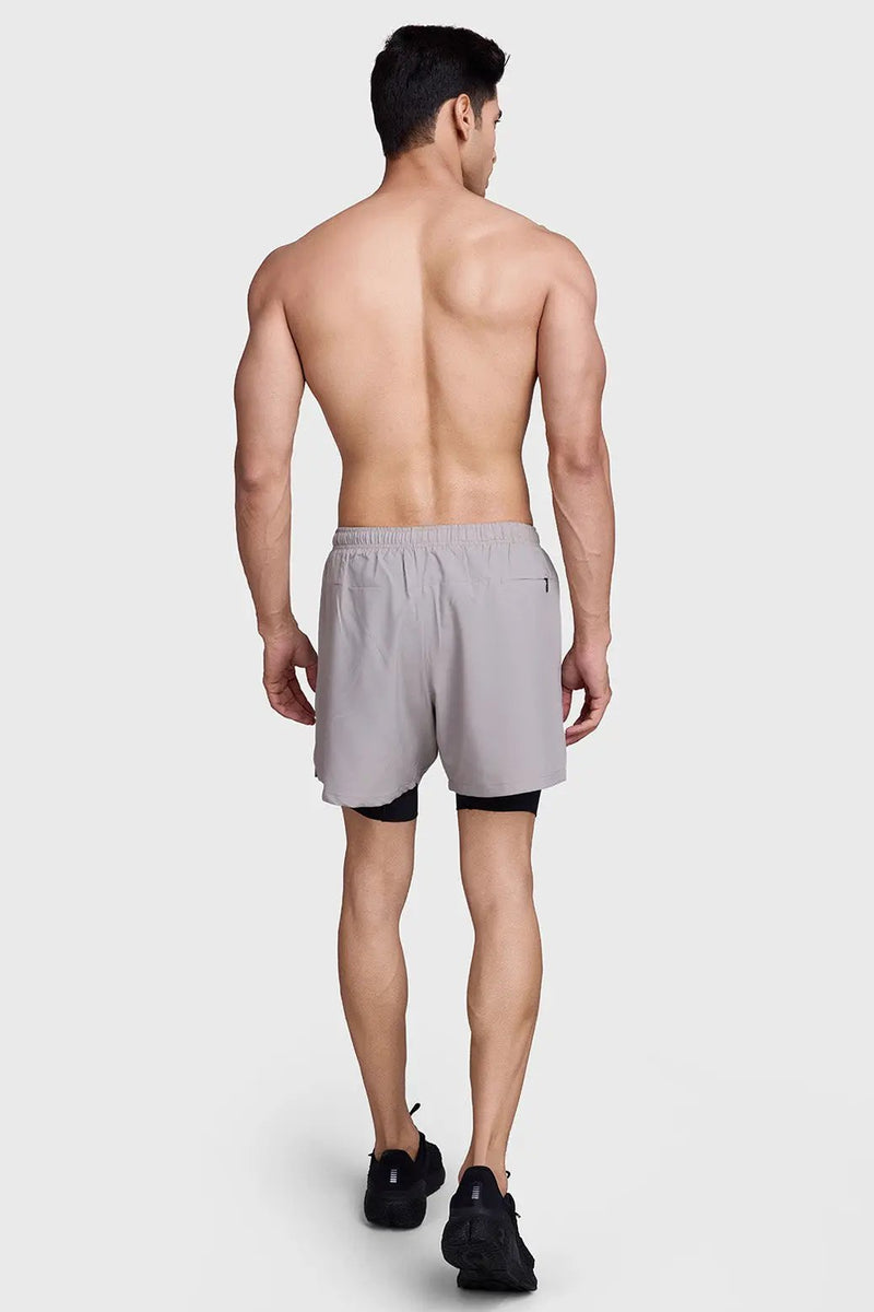 2 in 1 Laser Short Beige/Black by Fuaark Nz