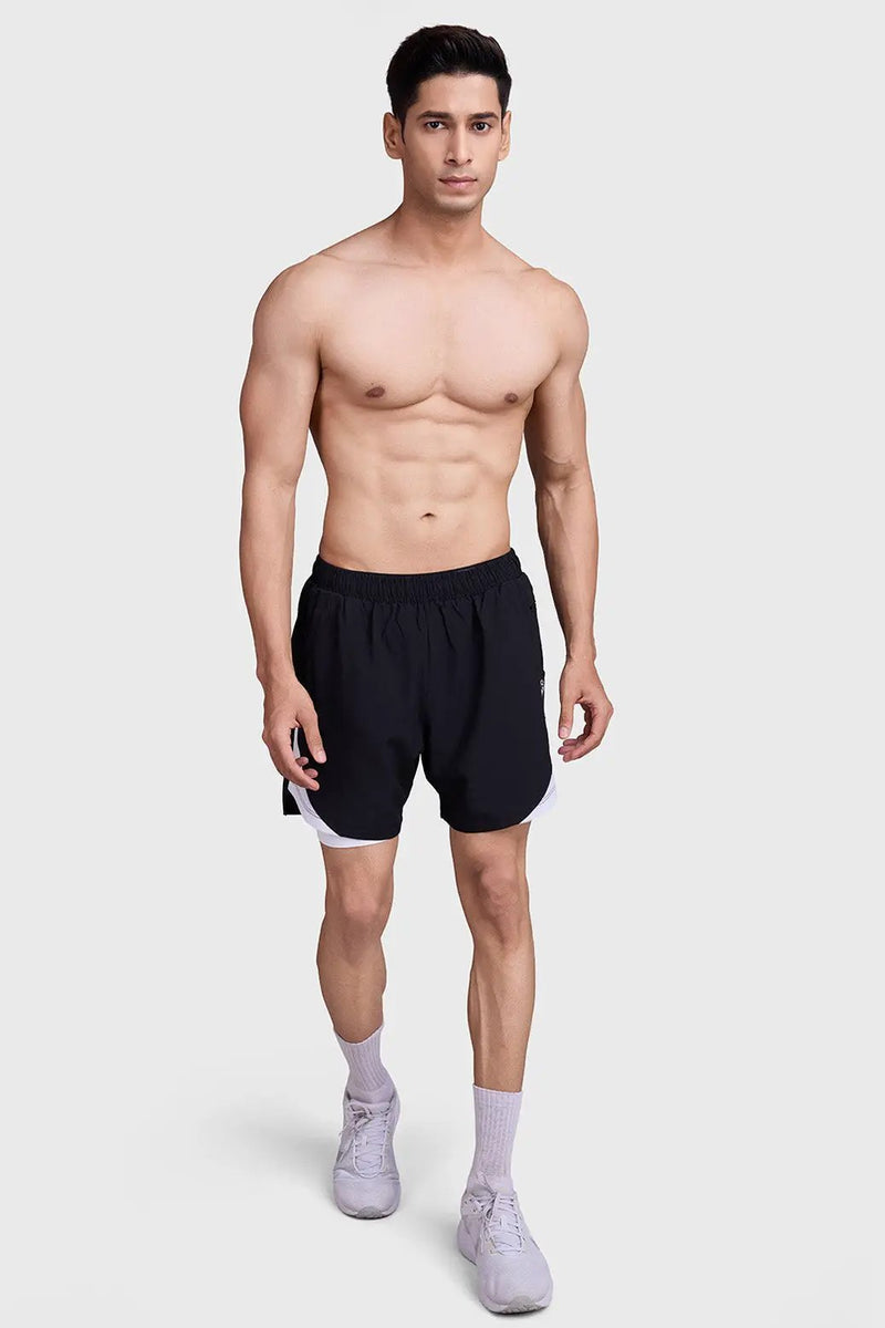 2 in 1 Mesh Short Black/White by Fuaark Nz
