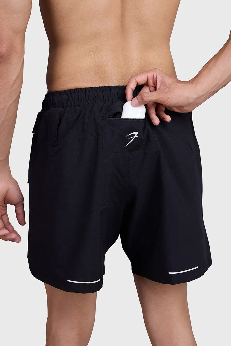 2 in 1 Mesh Short Black/White by Fuaark Nz