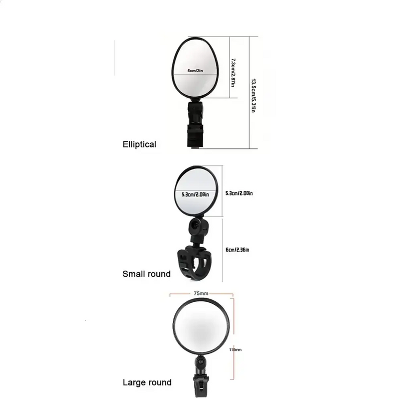 Habicare 360° Adjustable Bicycle Rearview Mirrors for MTB & Road Bike Handlebars 360° Adjustable Bicycle Rearview Mirrors for MTB & Road Bike Handlebars