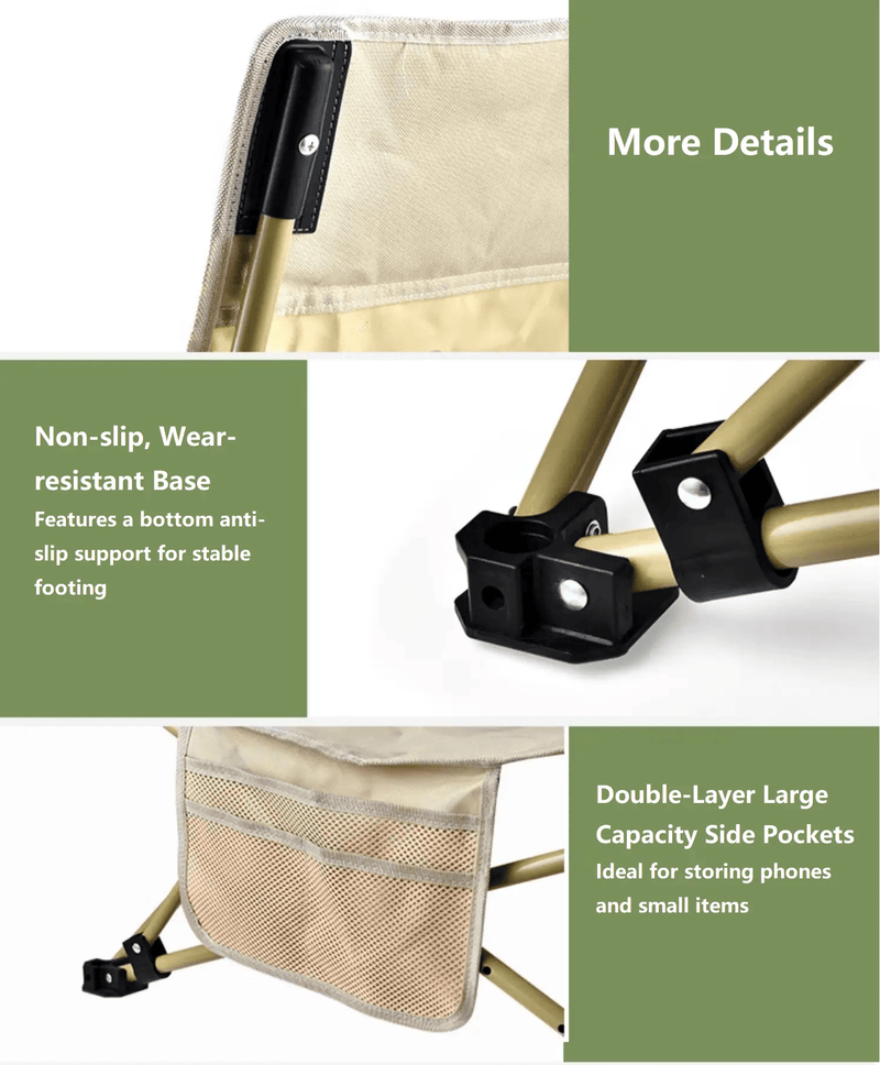 Portable Folding Beach Chair – Enhanced Size & Comfort URB10326 by ECOTREK