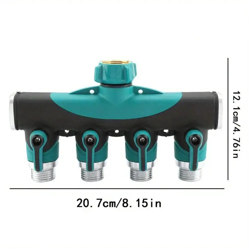 3/4" 2/4-Way Garden Hose Splitter with Shut-Off Valve (different types available) by Habicare